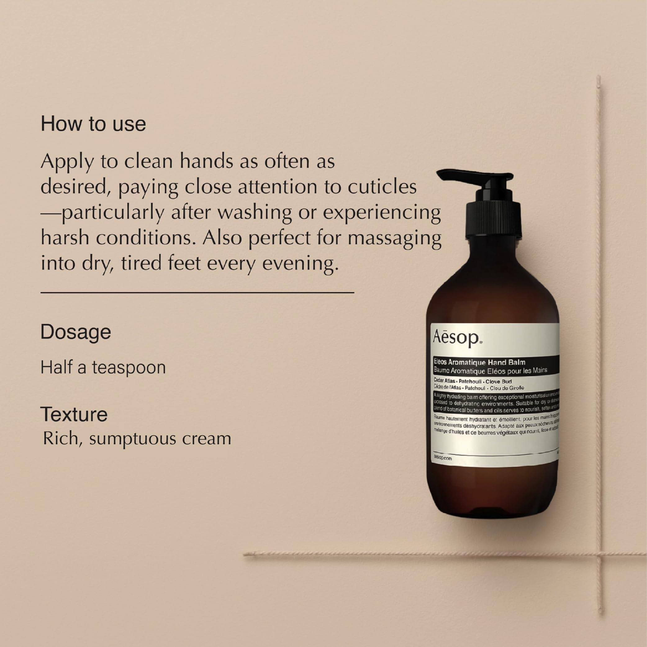 Amazon.com: Aesop Eleos Aromatique Hand Balm | Hydrating Balm For